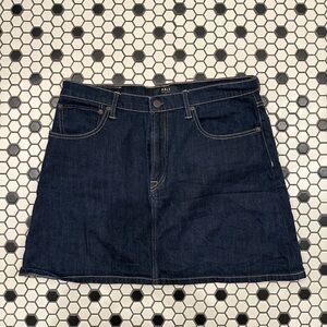ABLE Dark Indigo Denim A-Line Skirt